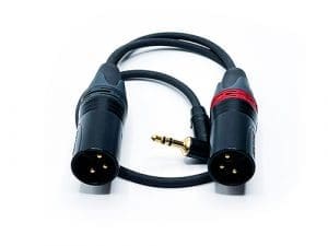 HB 2x XLR Male > 30 cm > Mini jack Haaks