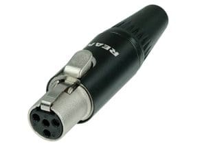 Rean RT4FC-B - Mini XLR Female 4p