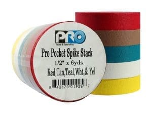 Pro Pocket Spike - 12mm x 5,4m Cloth Tape 5 Bright colors